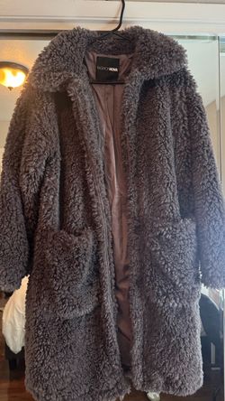 Fashion Nova Teddy Faux Fur Long Coat