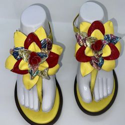 Handmade All Leather Boutique Style Sandal   These Are One Run One Color Way One Size 