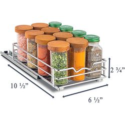 Pull Out Cabinet Organizer for Spices, Cans - Heavy Duty with Lifetime Limited Warranty- Pull Out Spice Rack- Cabinet Pull Out Shelf 