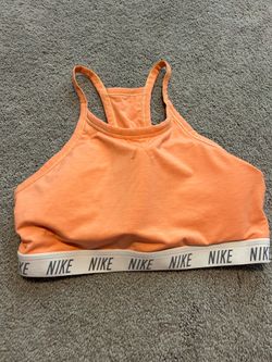 Nike Peach Padded Sports Bra Athletic large