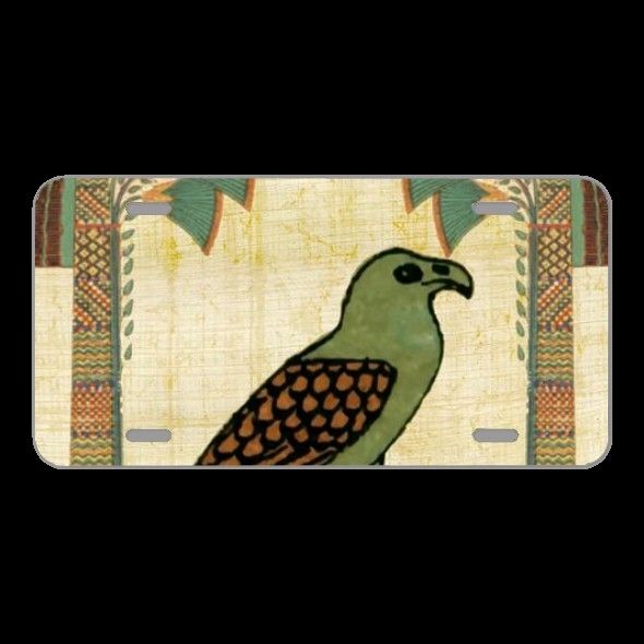 License Plate Novelty Car Front Egyptian Paper Papyrus Bird