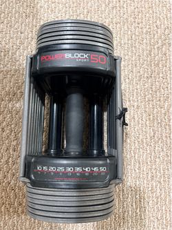 POWERBLOCK Sport 50 Adjustable Dumbbells Grey