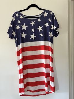 Women’s large America flag dress