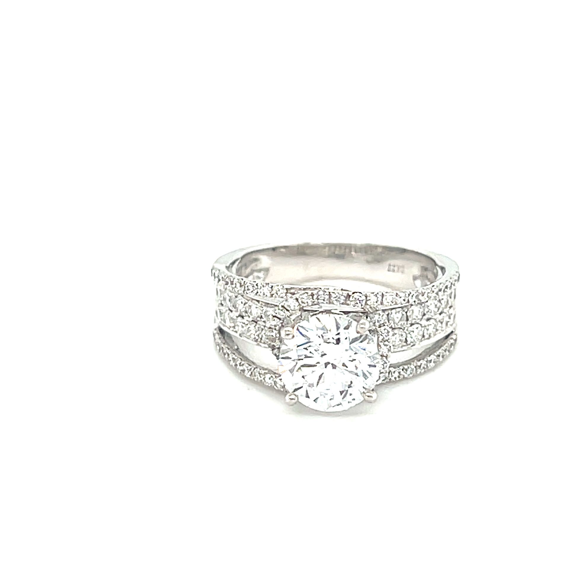 14k 3ct Lab Diamond Engagement Ring