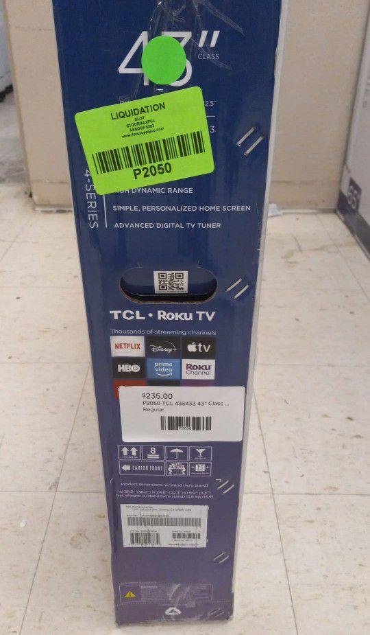 TCL 43S433 43  Class 4K UHD Roku Smart TV