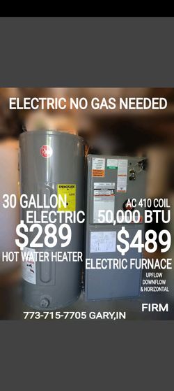 Electric water heater furnace ac air conditioner coil condenser