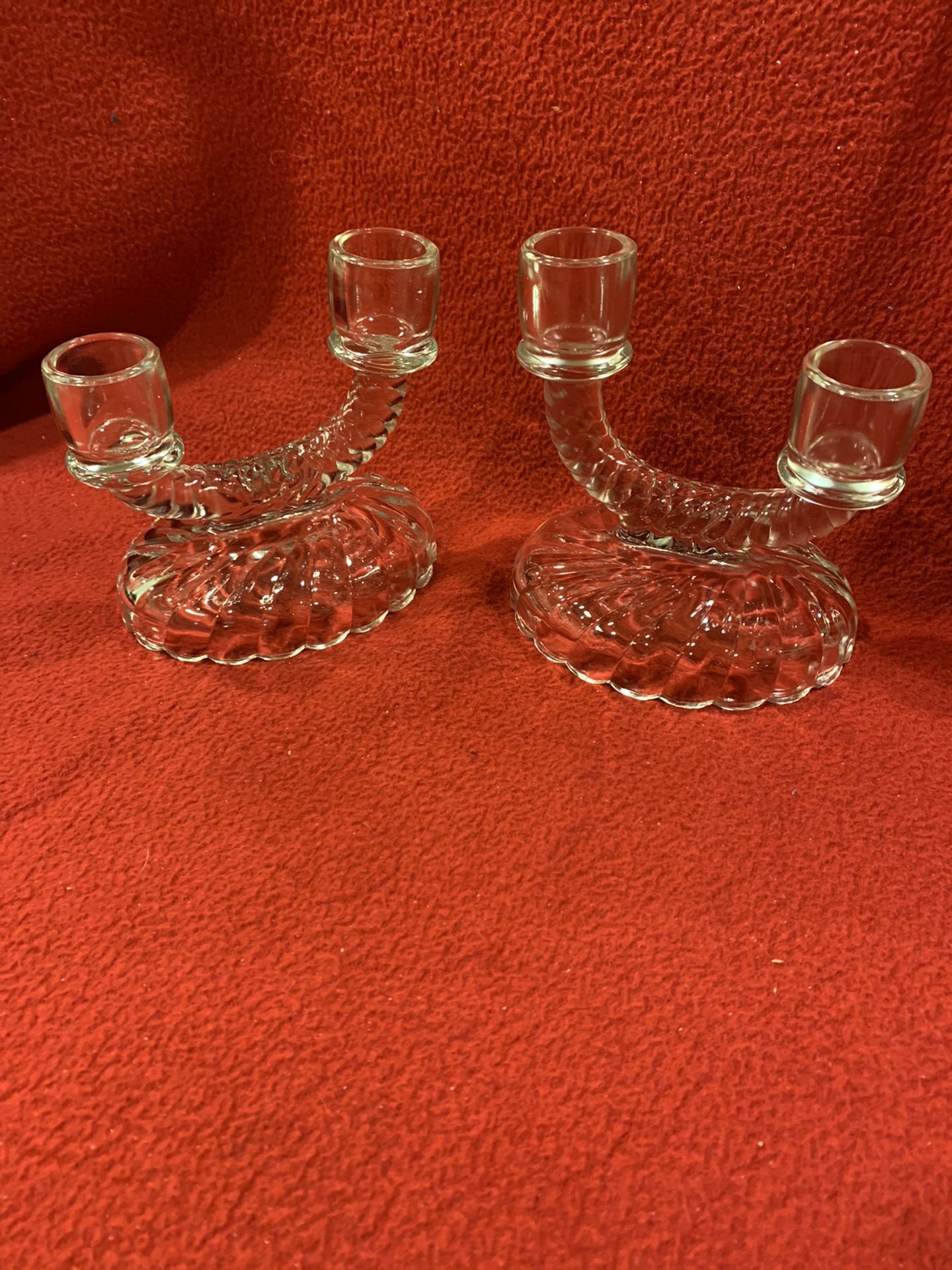 Vintage Glass Candelabras