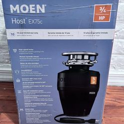 MOEN EX75C Host Series 3/4-HP Continuous Feed Space Saving Garbage Disposal