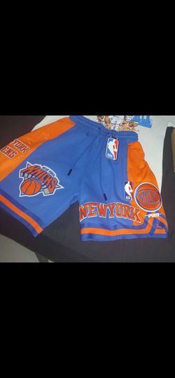 Knicks nba final shorts size small fits as a medium brand new