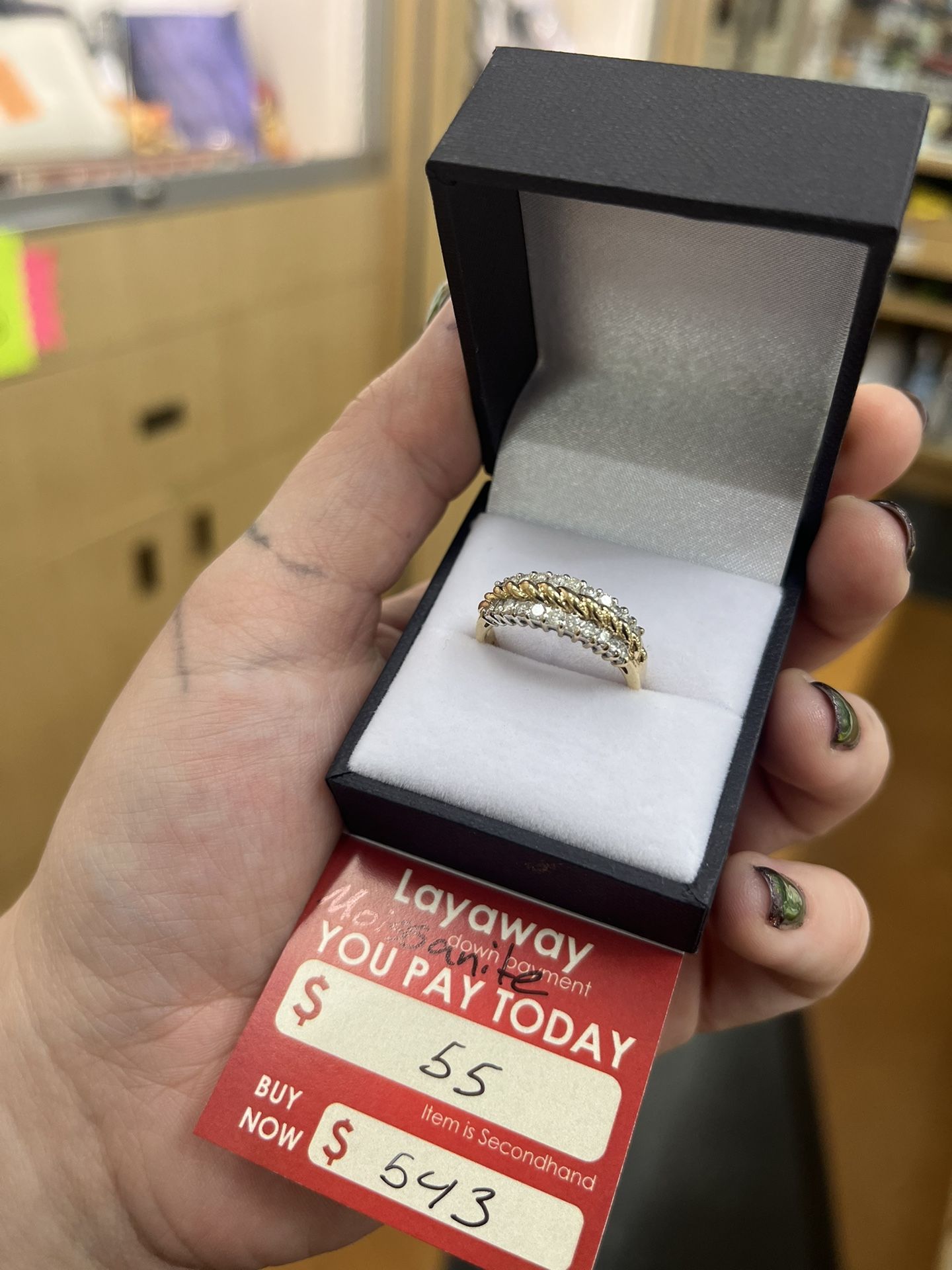 14kt Gold Moissanite Ring