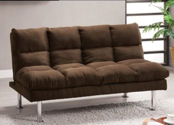 Brand New Brown Futon Sofa Sleeper