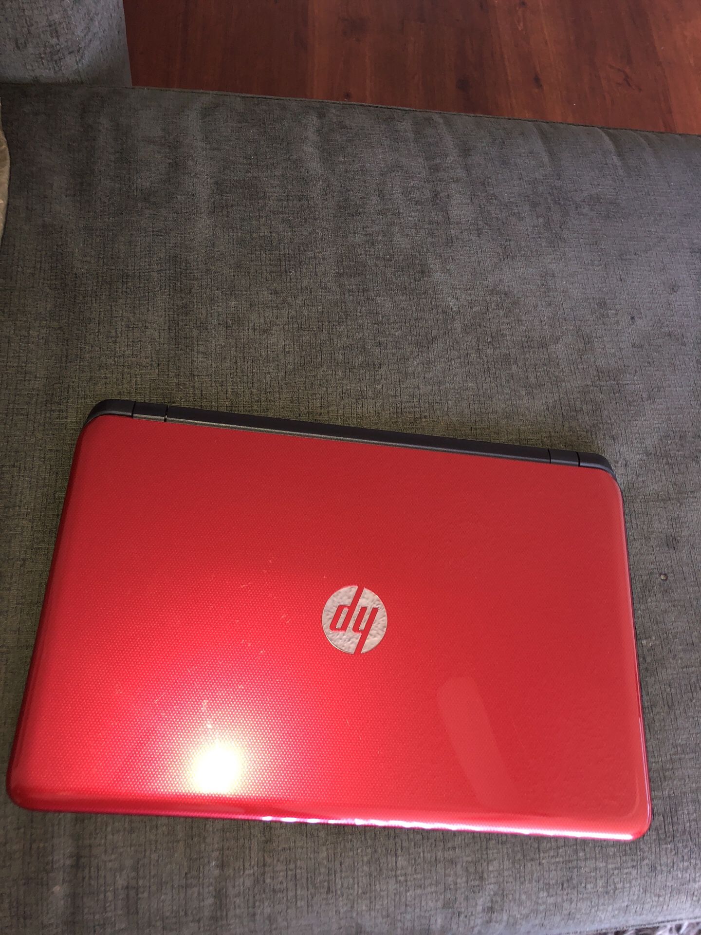 Red laptop