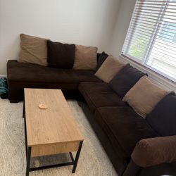 Sectional Sofa Brown Color 