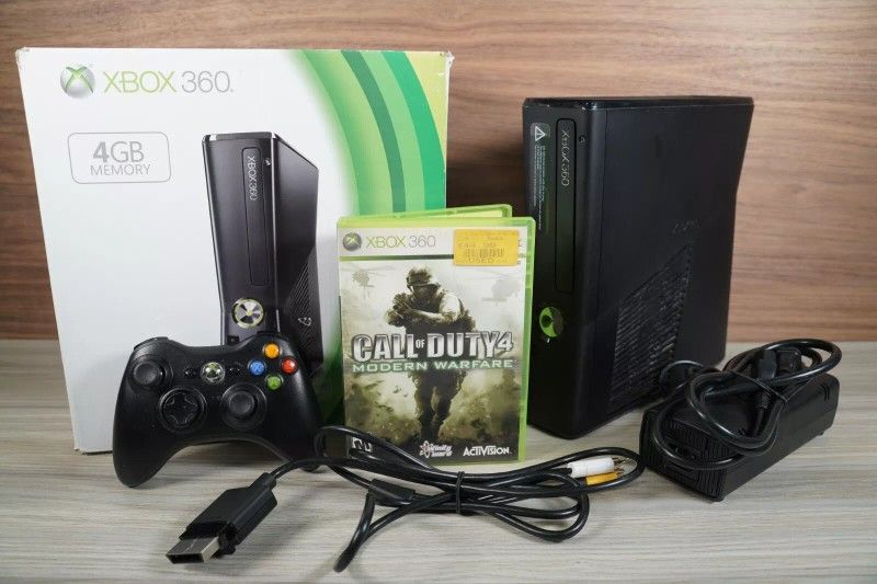NEW MICROSOFT XBOX 360 SLIM S + CONTROLLER + CALL OF DUTY MODERN WARFA -