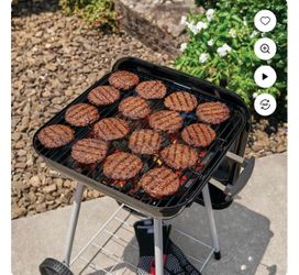 Grill Expert Grill Parrilla de Carbón de 17.5 Pulgadas con Ruedas y Amortiguadores Ajustables