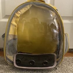 Yellow Shell Backpack Pet Carrier 