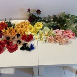 Silk Flowers & Greenery for making wreaths and other craft  projects