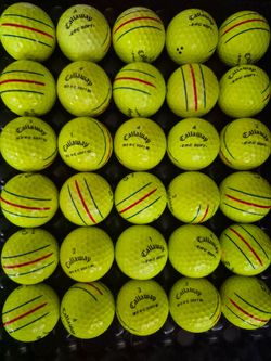 Yellow Callaway golf balls
