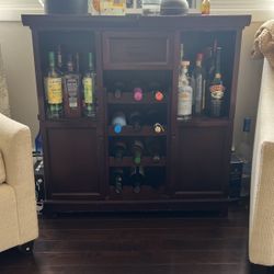 Bar Cabinet With Expandable Top