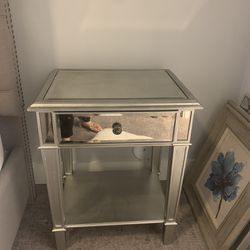 Two Mirrored Nightstands