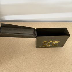 Vintage military Metal ammo box