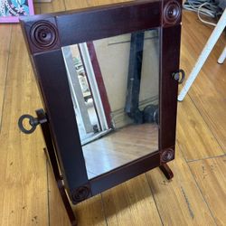Vintage Antique Wooden Swing Dressing Table Mirror