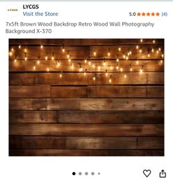 LYCGS 7x5ft Brown Wood Photography Backdrop