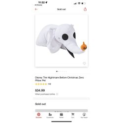 New Rare Zero Nightmare Before Christmas Pillowpet
