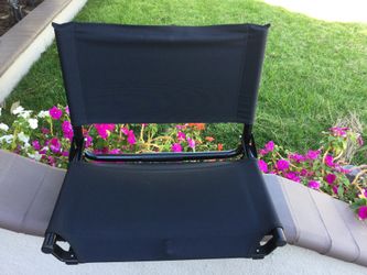 Heavy Duty Sports Bleacher Chair Black. Semi New