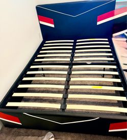 Modern racing style upholstery Full -Size Bed