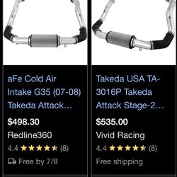 BRAND NEW STILL IN THE BOX.  Takeda Attack Intake for VQ35HR engines