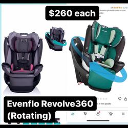 Evenflo Gold Revolve360 Extend All-In-One Rotational Car Seat - (Green and Pink)