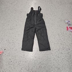 Boys Black Snow Bib