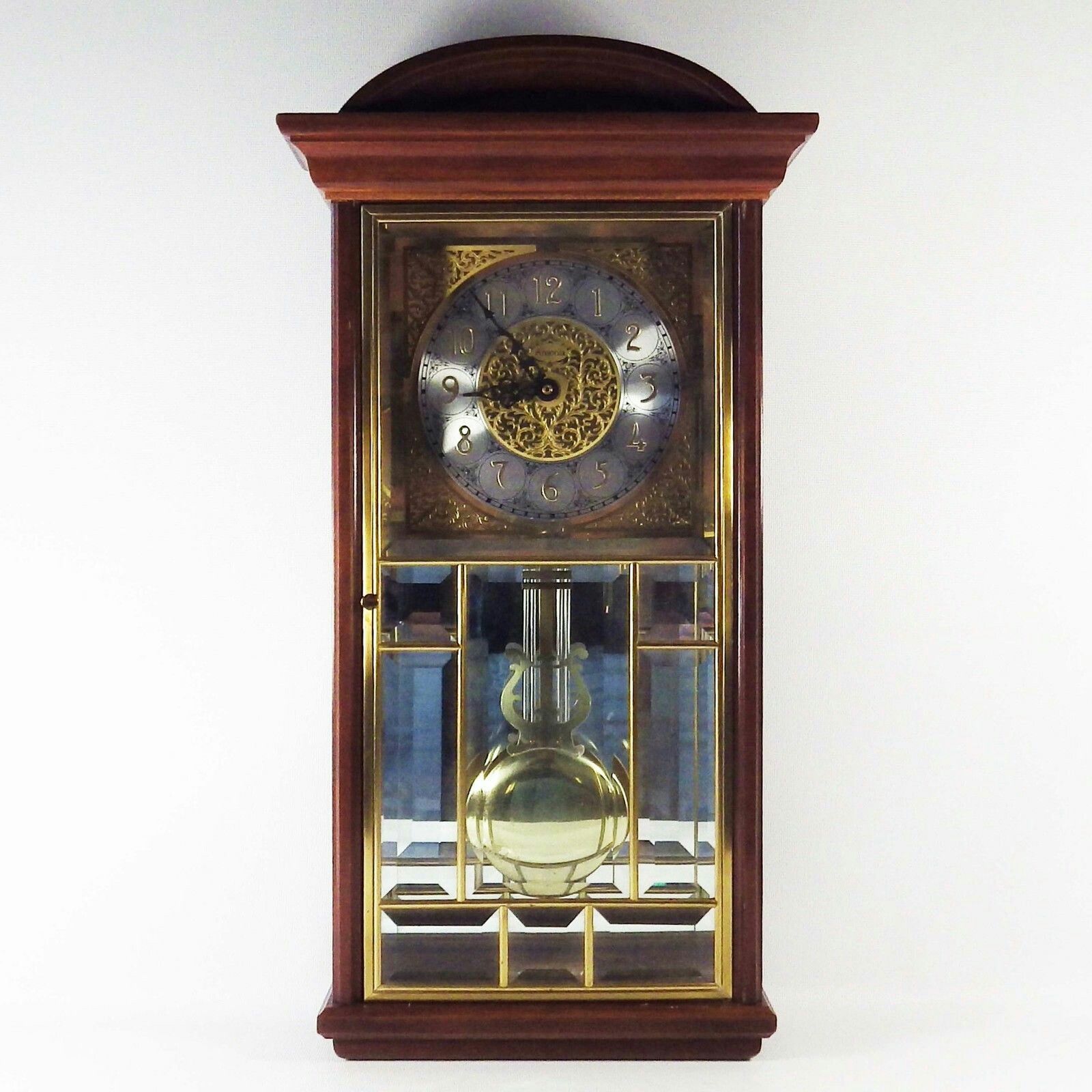 Ansonia Gold Medallion Wall Clock Model No. 1166 C Quarterly Hour Chime