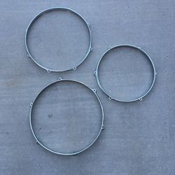 Set Of 3 Drum Rims/hoops 10” 12” 14”