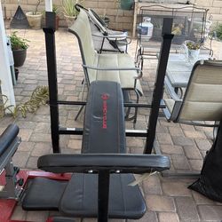 Workout bench with weights