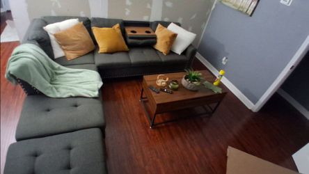 Sofa with a coffee table