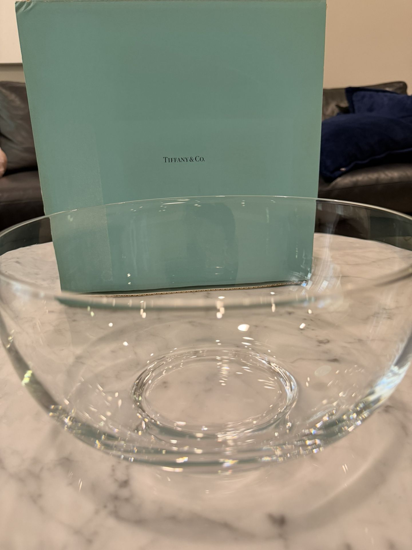 Tiffany & Co. Round Crystal Bowl-9.75” × 5.25” — New in Box 