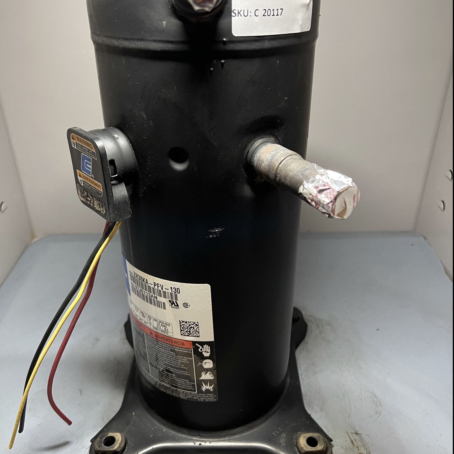 20117 Copeland Compressor ZR38KA-PFV-130 208-230 Ph 1 22 for Sale in ...