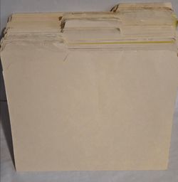 Used Three Tab File Folders