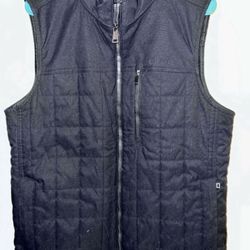 ORVIS Men's Quilted Vest Navy Blue Nylon Spandex Blend Size Medium