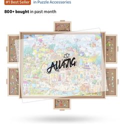 Six drawer rotating puzzle board 22 x 30”