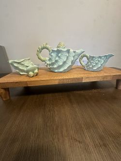 Aqua Blue / Green Tea Pot Set