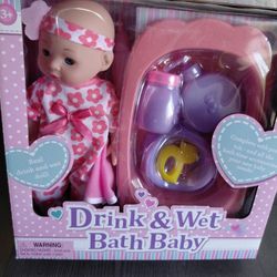 Girls Drink Amd Wet Baby Doll