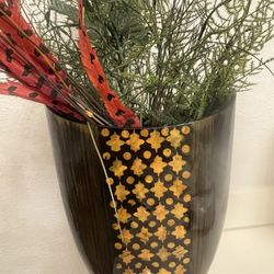Vase - With fake plants