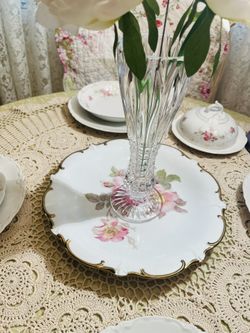 Vintage  Belgium  Crystal Vase 