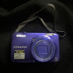 Nikon COOLPIX S6300 Compact Digital Camera Purple 16MP 10x Zoom Full HD Movie