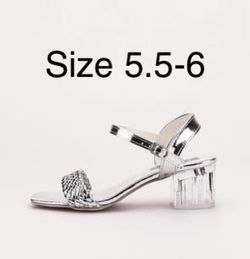 Metallic Silver Sandals 