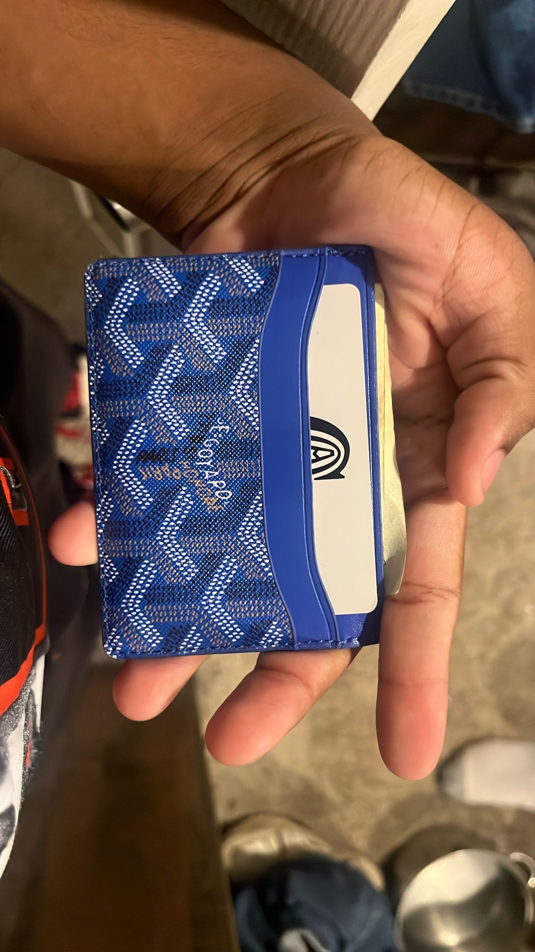 Blue Goyard Card Holder