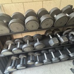 Technogym Urethane Dumbbell Weights Some Are Swivel Handles PRICES LISTED AT THE BOTTOM UNDER DESCRIPTION 👇👇👇👇